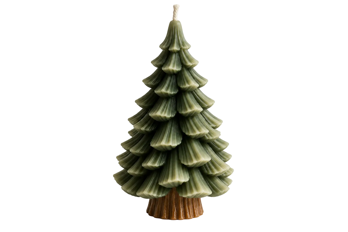 Evergreen-Sculptural Christmas Candle