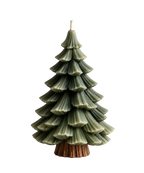 Evergreen-Sculptural Christmas Candle
